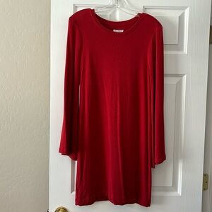 Red Bell Sleeve Dress